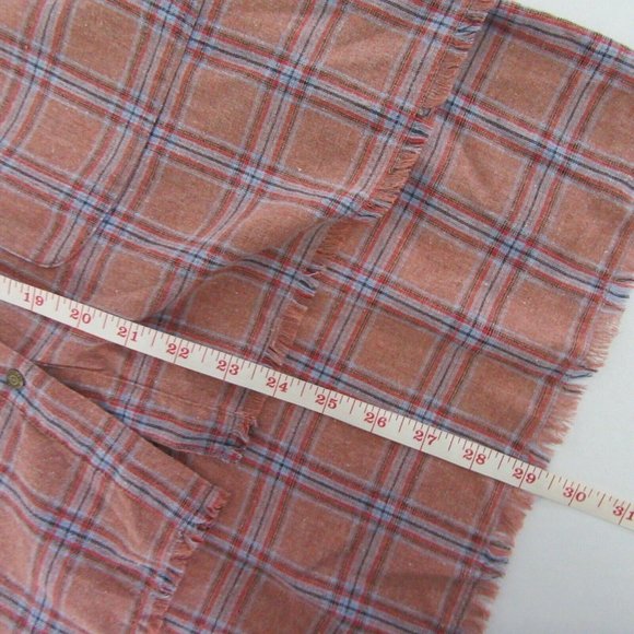 Umgee Plaid Button Down Shirt in Rust and Blue - Picture 8 of 8